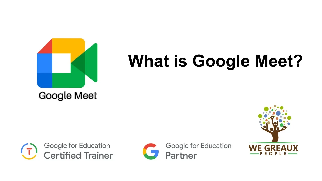 What is Google Meet? lesson poster