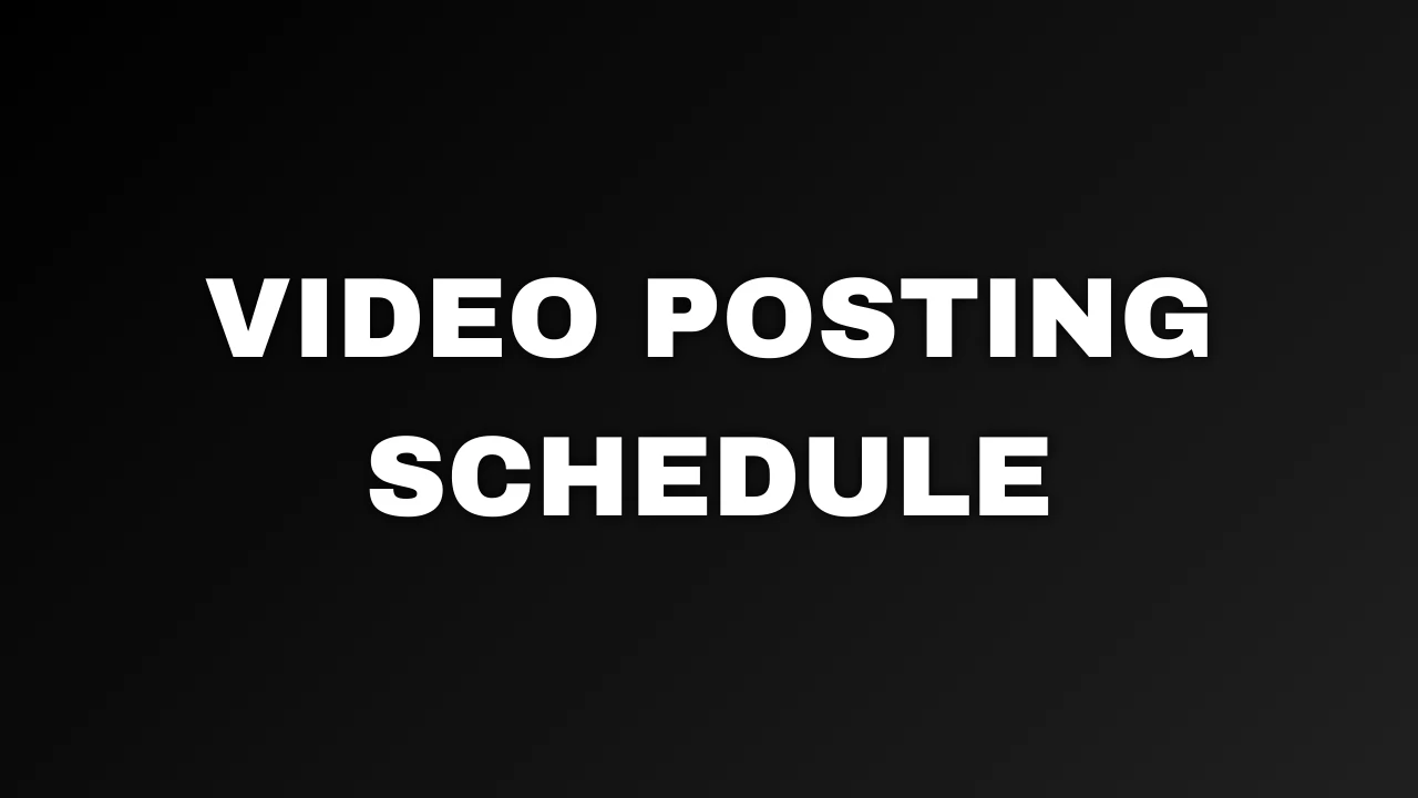 Video Posting Schedule lesson poster