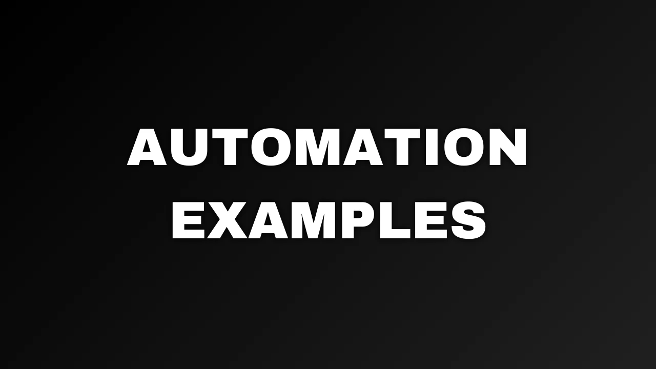 Automation Examples lesson poster