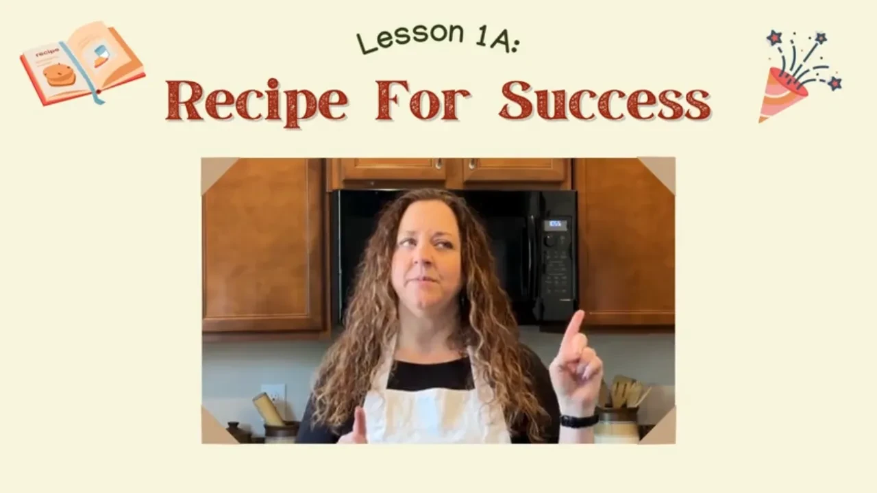 Recipe For Success lesson poster