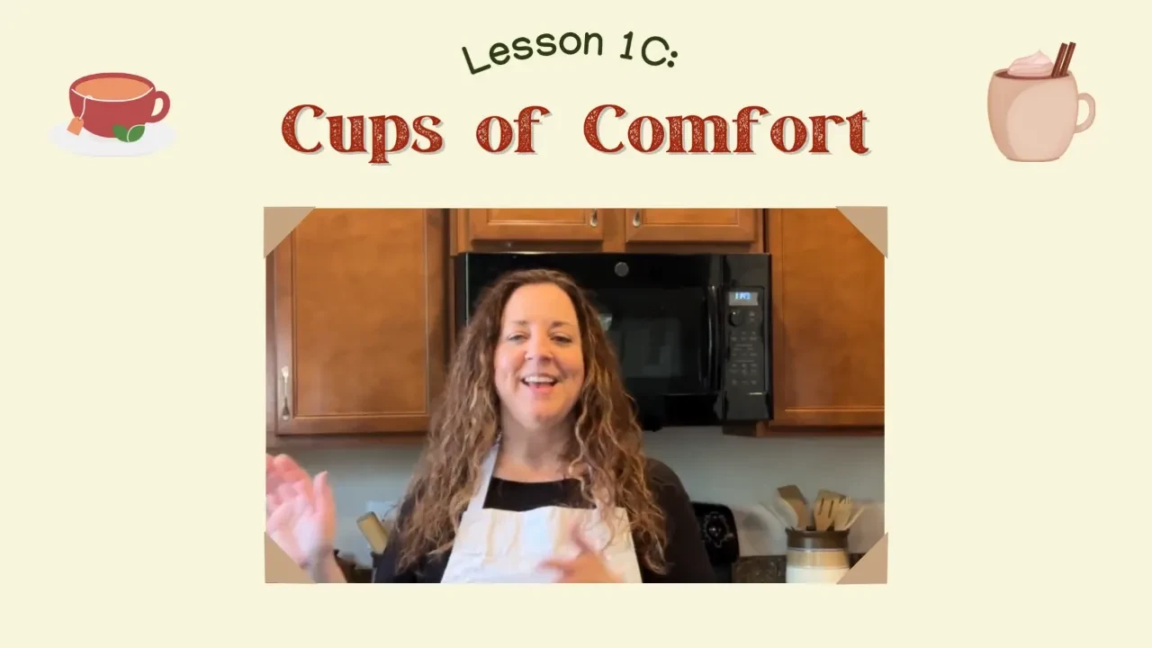 Cups of Comfort lesson poster