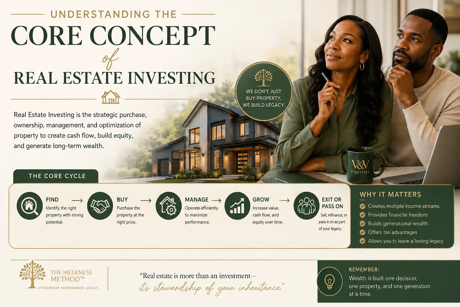 Understanding the Core Concept of Real Estate Investing lesson poster