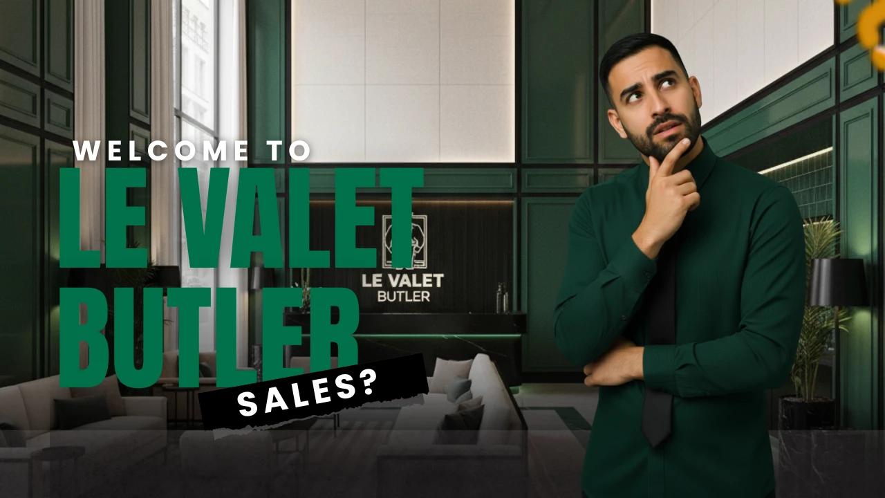 Welcome to Le Valet Butler lesson poster