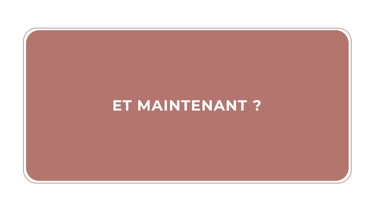 Qu'est-ce qu'on fait maintenant ? lesson poster