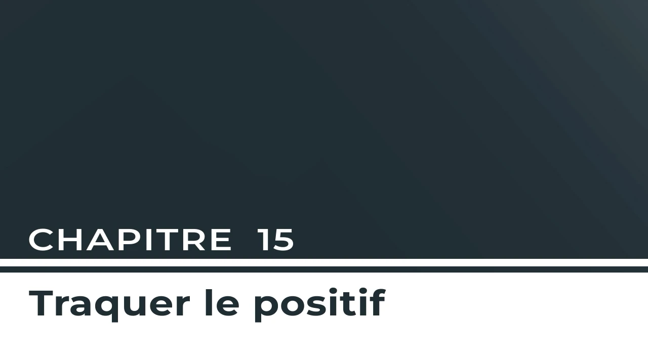 Chapitre 15 - Traquer le positif lesson poster
