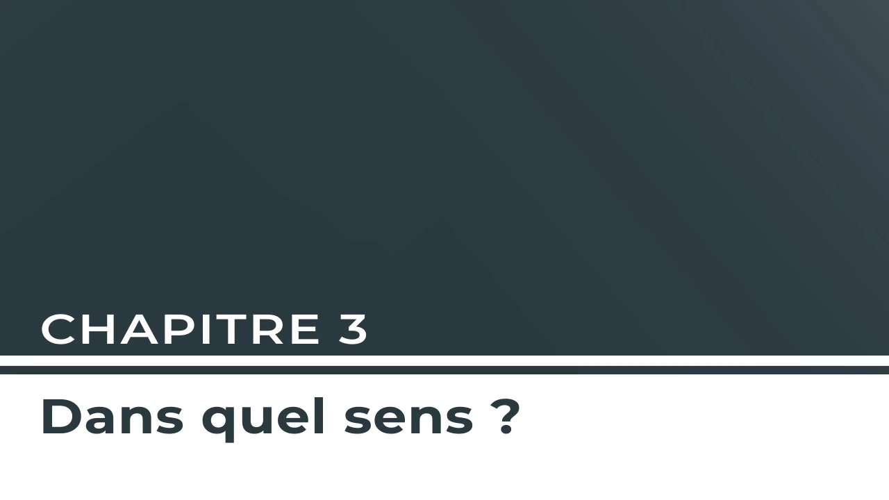 Chapitre 3 - Dans quel sens ? lesson poster