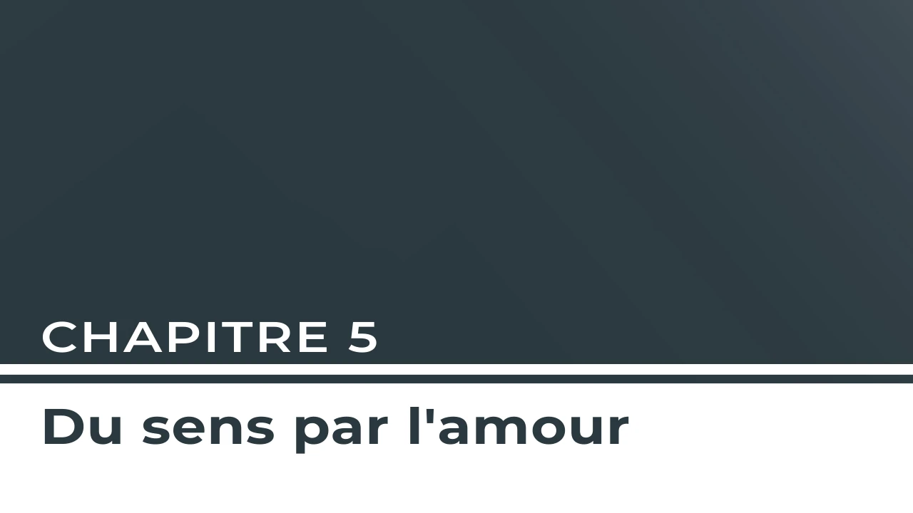 Chapitre 5 - Du sens par l'amour lesson poster