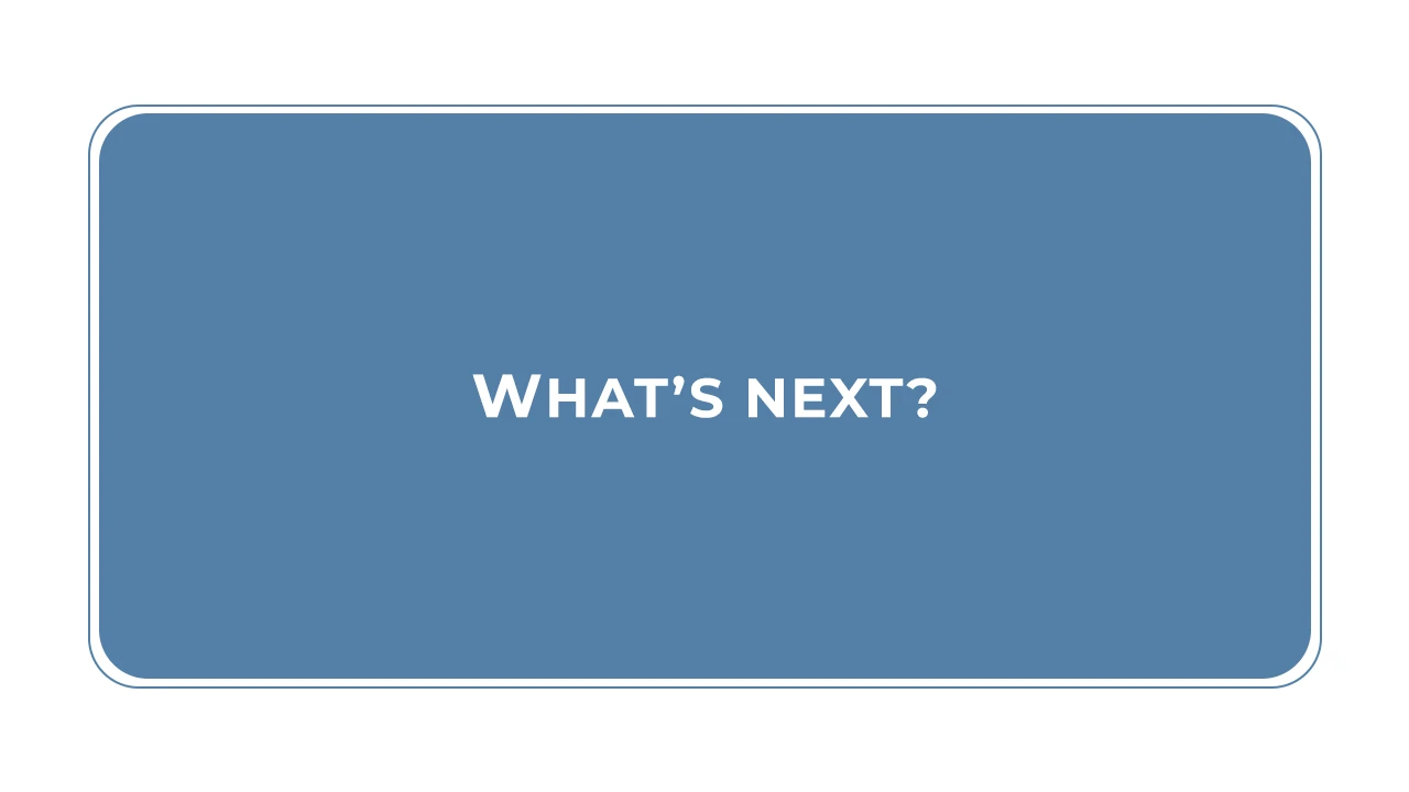 What's next? lesson poster