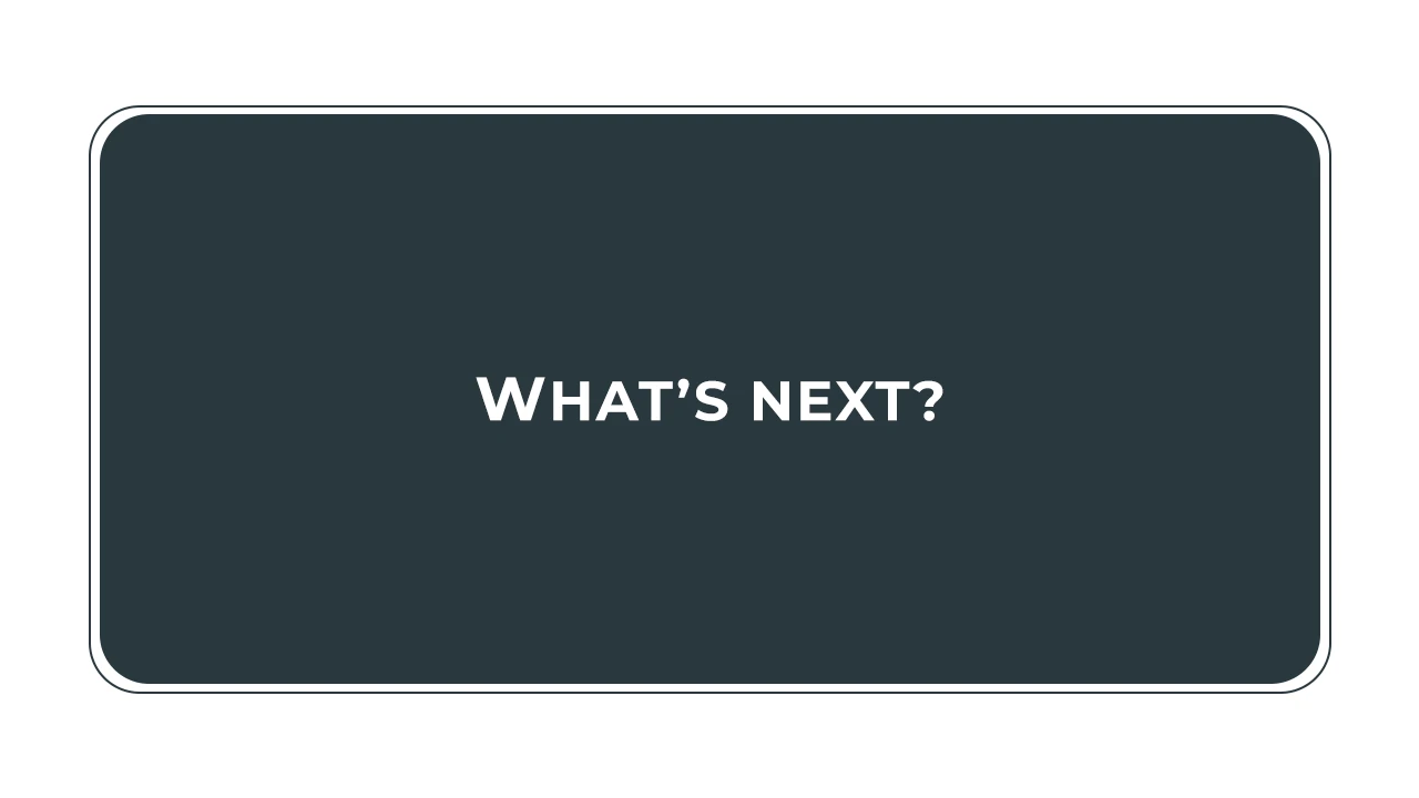 What's next? lesson poster
