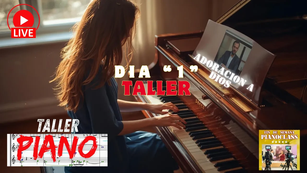 DIA 1 TALLER 1° PARTE "APRENDE PIANO DESDE CASA" lesson poster