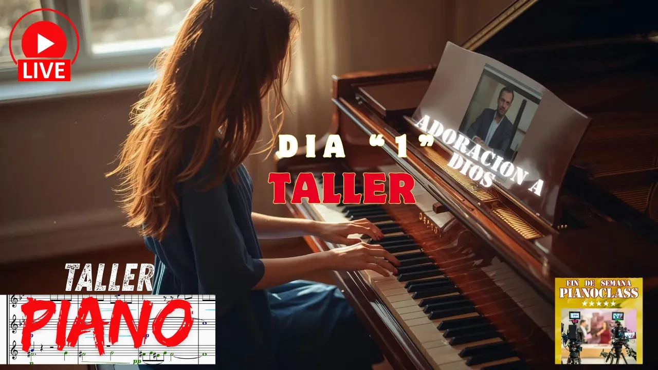 DIA 1 TALLER 2° PARTE "APRENDE PIANO DESDE CASA" lesson poster
