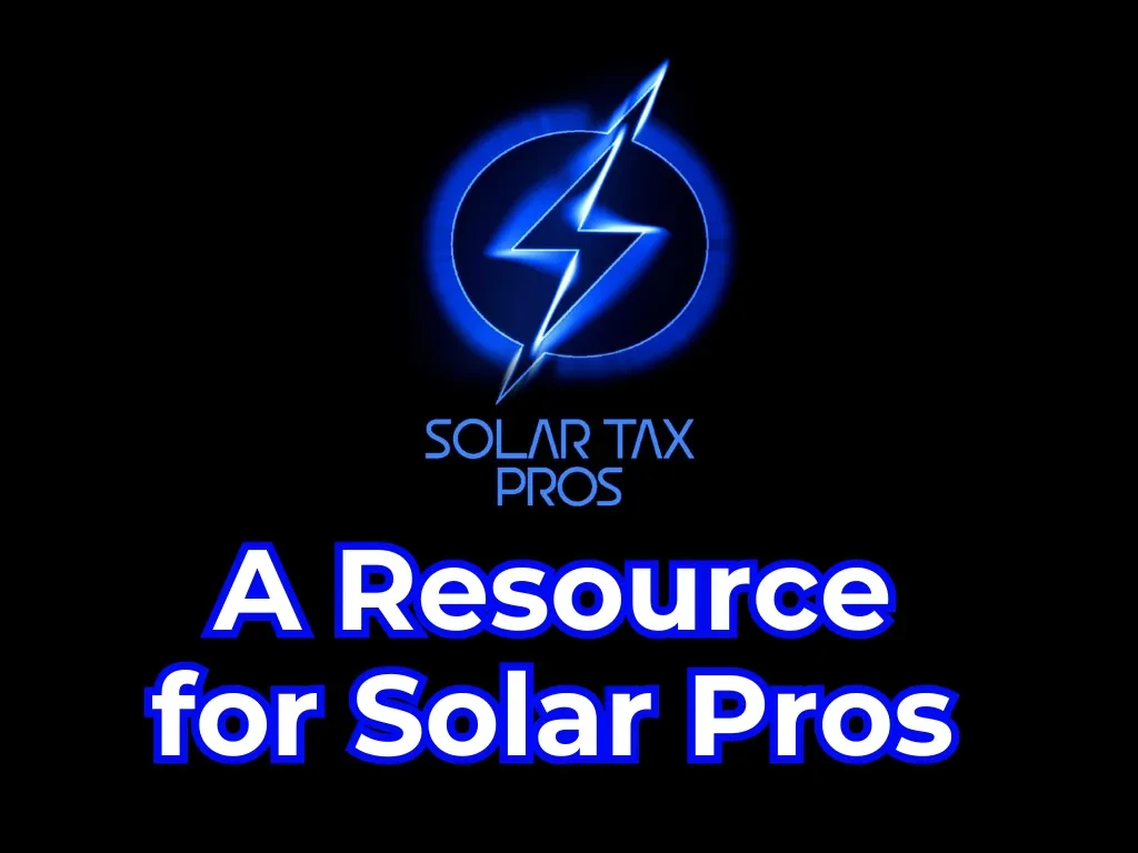Welcome to Solar Tax Pros - INTRO VIDEO lesson poster