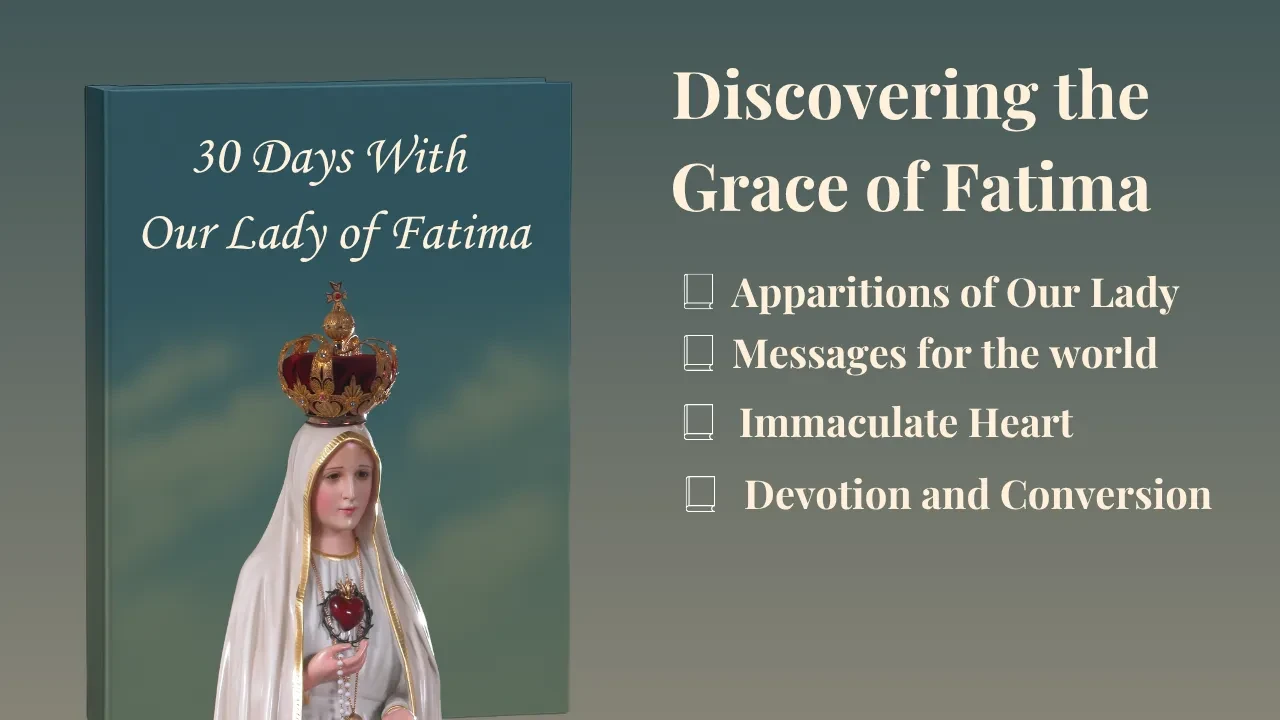 AUDIOBOOK 30 days with Our Lady of Fatima lesson poster