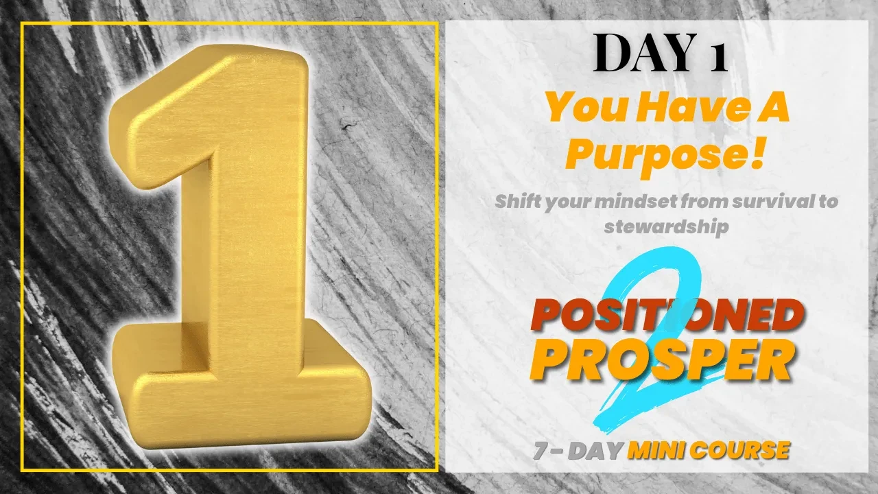 Day 1 - You have a purpose! lesson poster