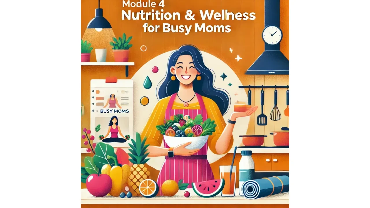 Module 4: Nutrition & Wellness for Busy Moms lesson poster