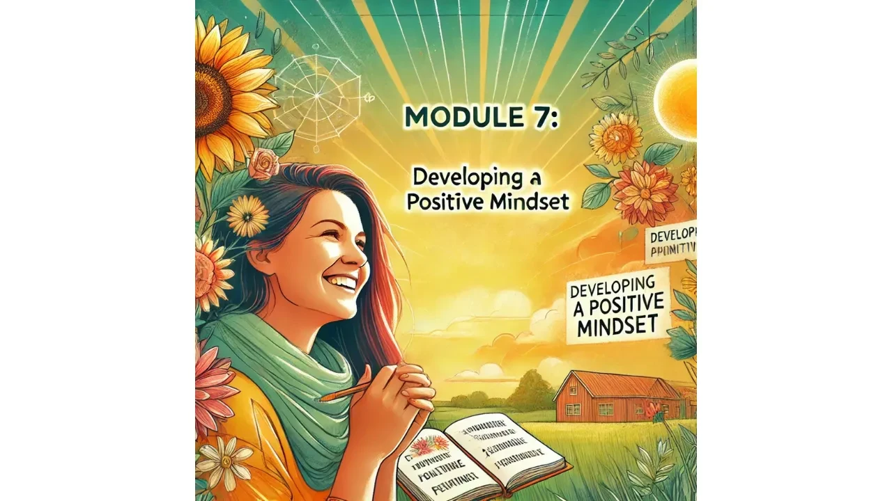 Module 7: Developing a Positive Mindset lesson poster