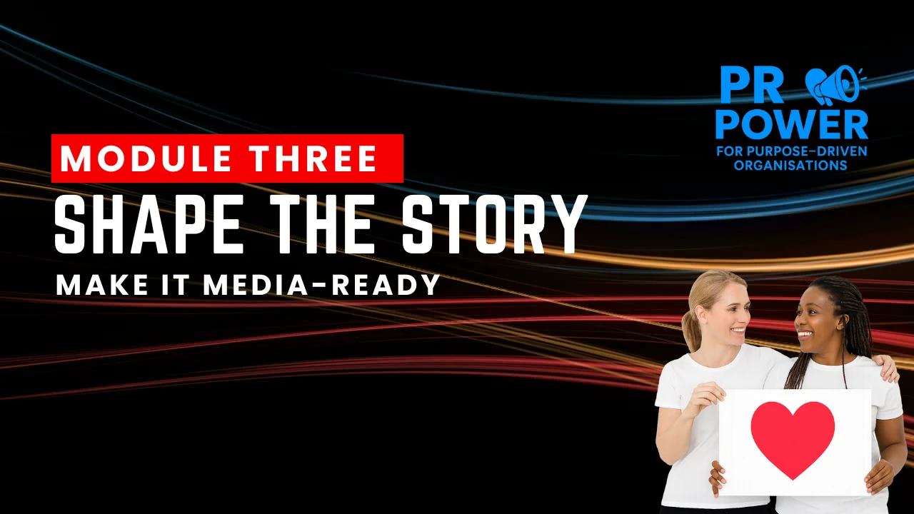 Shape the Story – Make It Media-Ready lesson poster