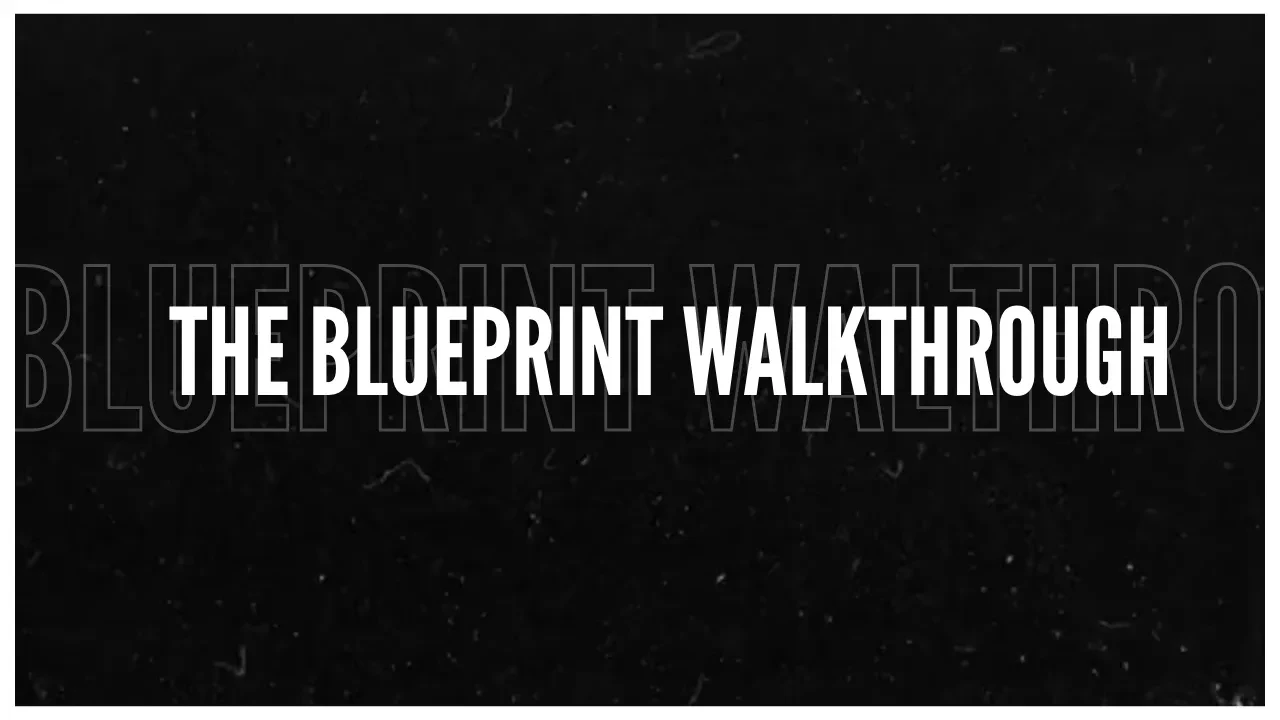 The Blueprint Walkthrough lesson poster