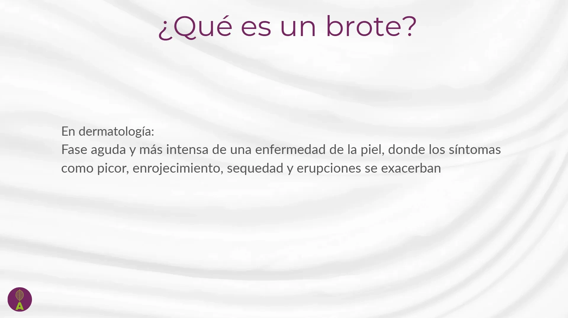 ¿Qué es un brote? lesson poster