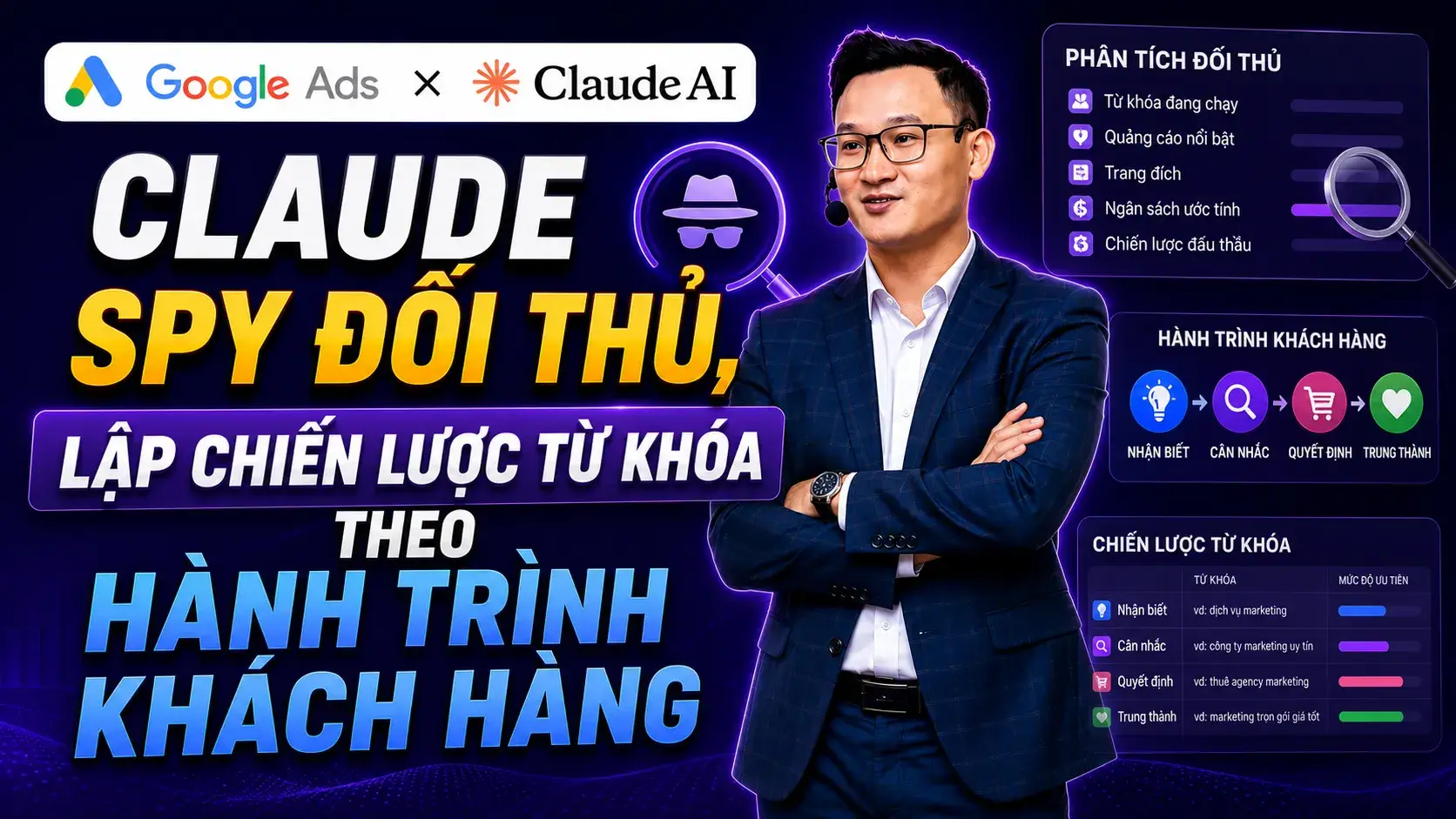 Bài 3.3 - Claude Spy đối thủ, lập chiến lược từ khóa theo Hành Trình Khách Hàng (Kế tiếp Google Editor)