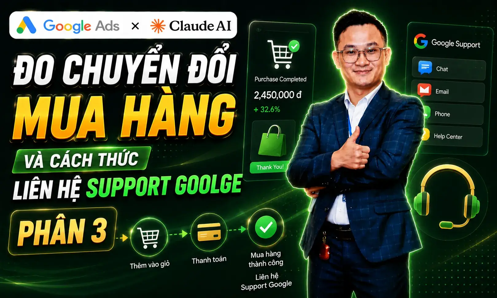 Bài 2.10 - Đo chuyển đổi Mua Hàng và Cách Thức Liên Hệ Support Goolge Phần 3