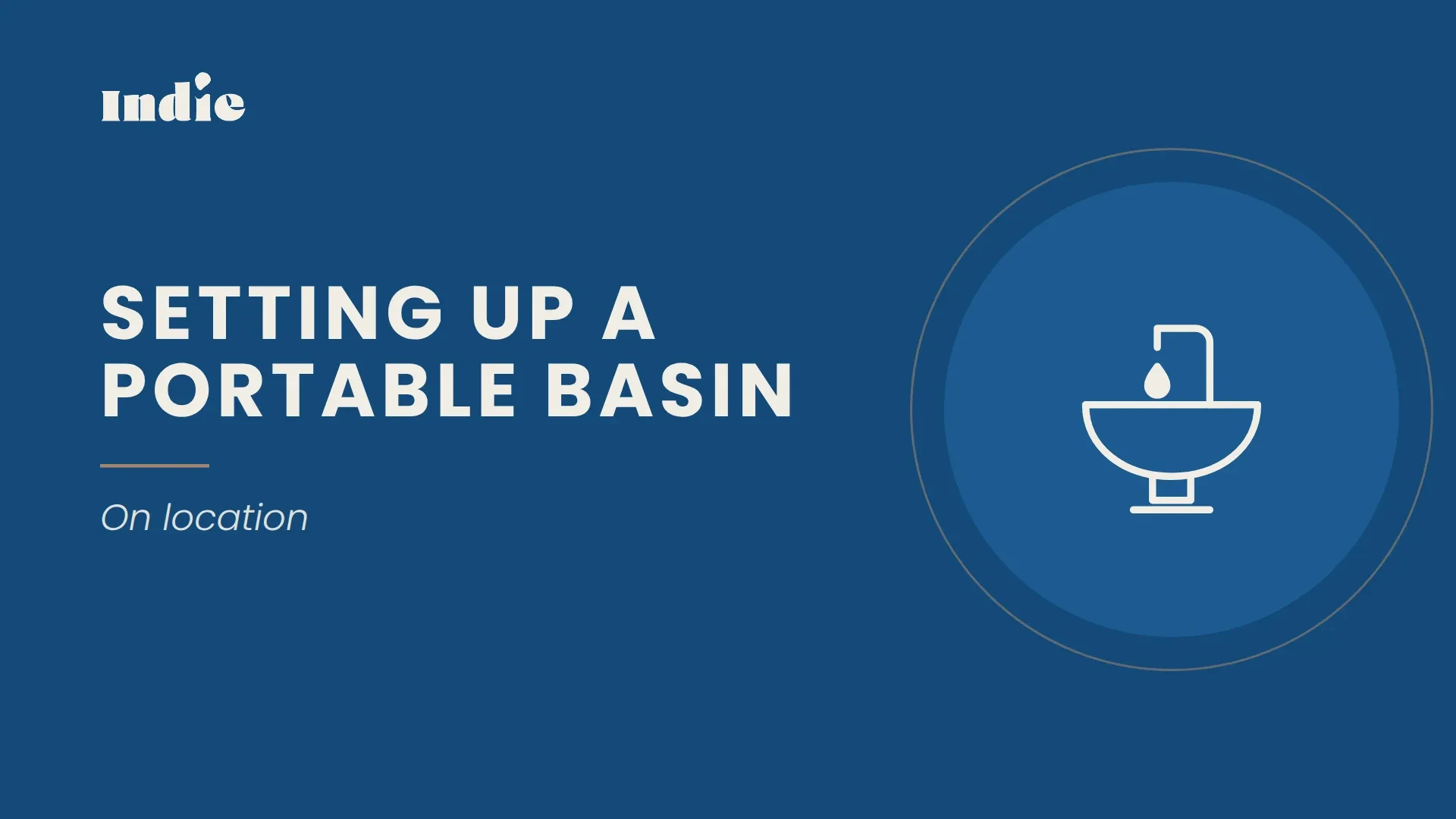 Setting up portable basin lesson poster