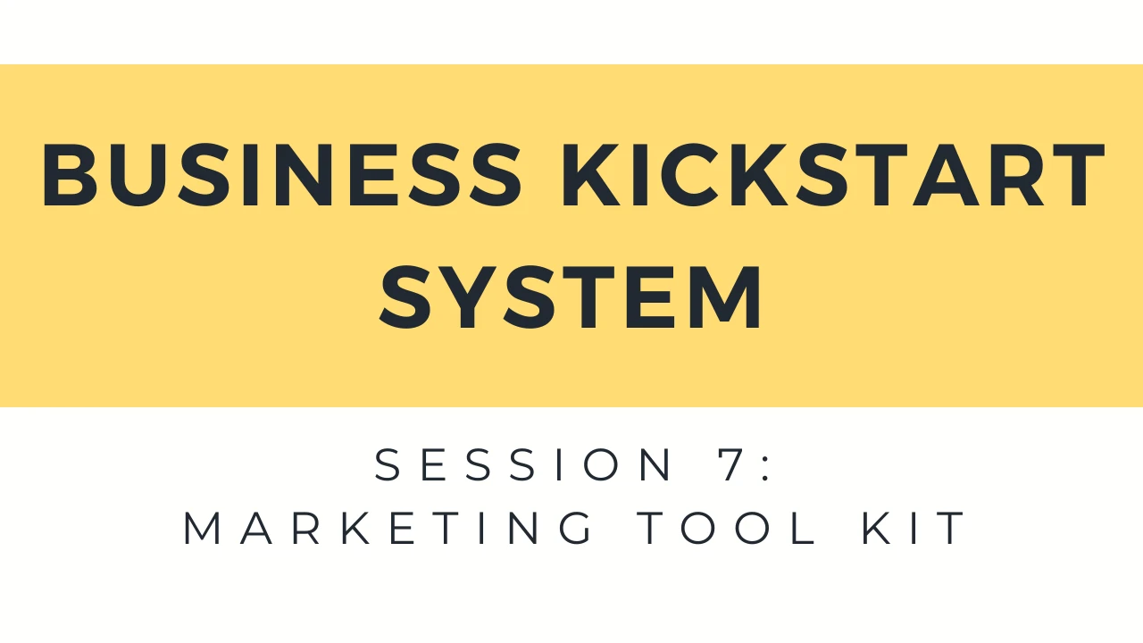 Session 7: Marketing-Werkzeugkasten lesson poster