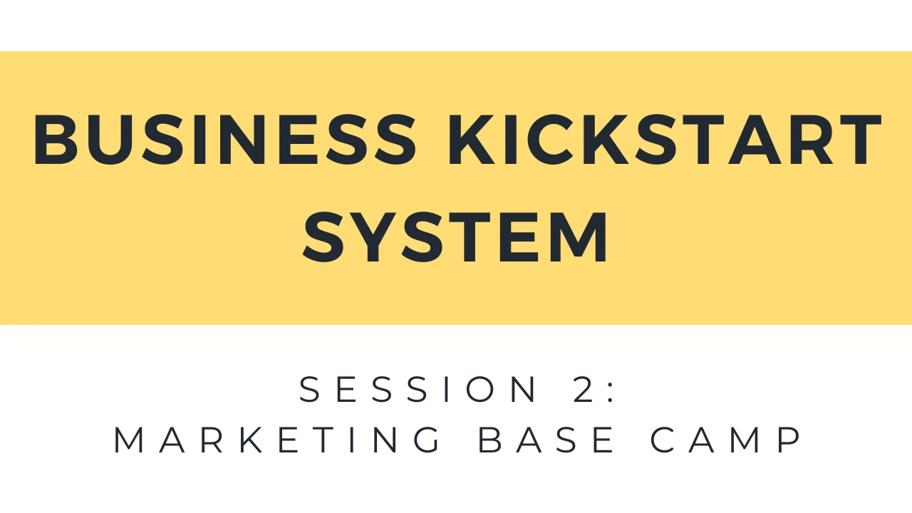 Session 2: Marketing Base Camp lesson poster
