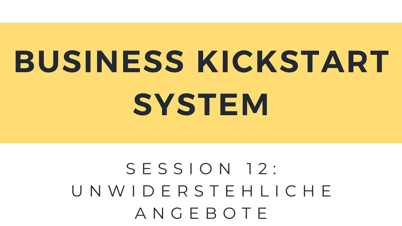 Session 12: Unwiderstehliche Angebote lesson poster