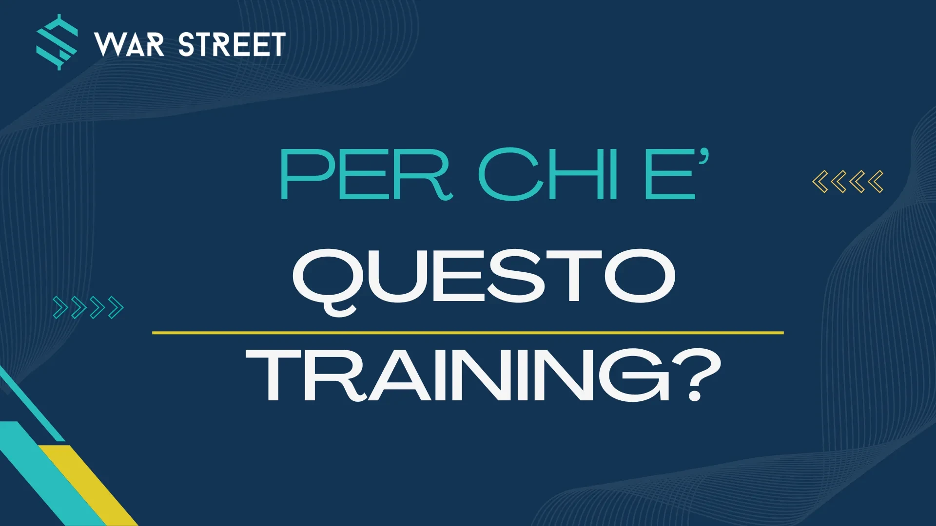 Per chi è questo training lesson poster