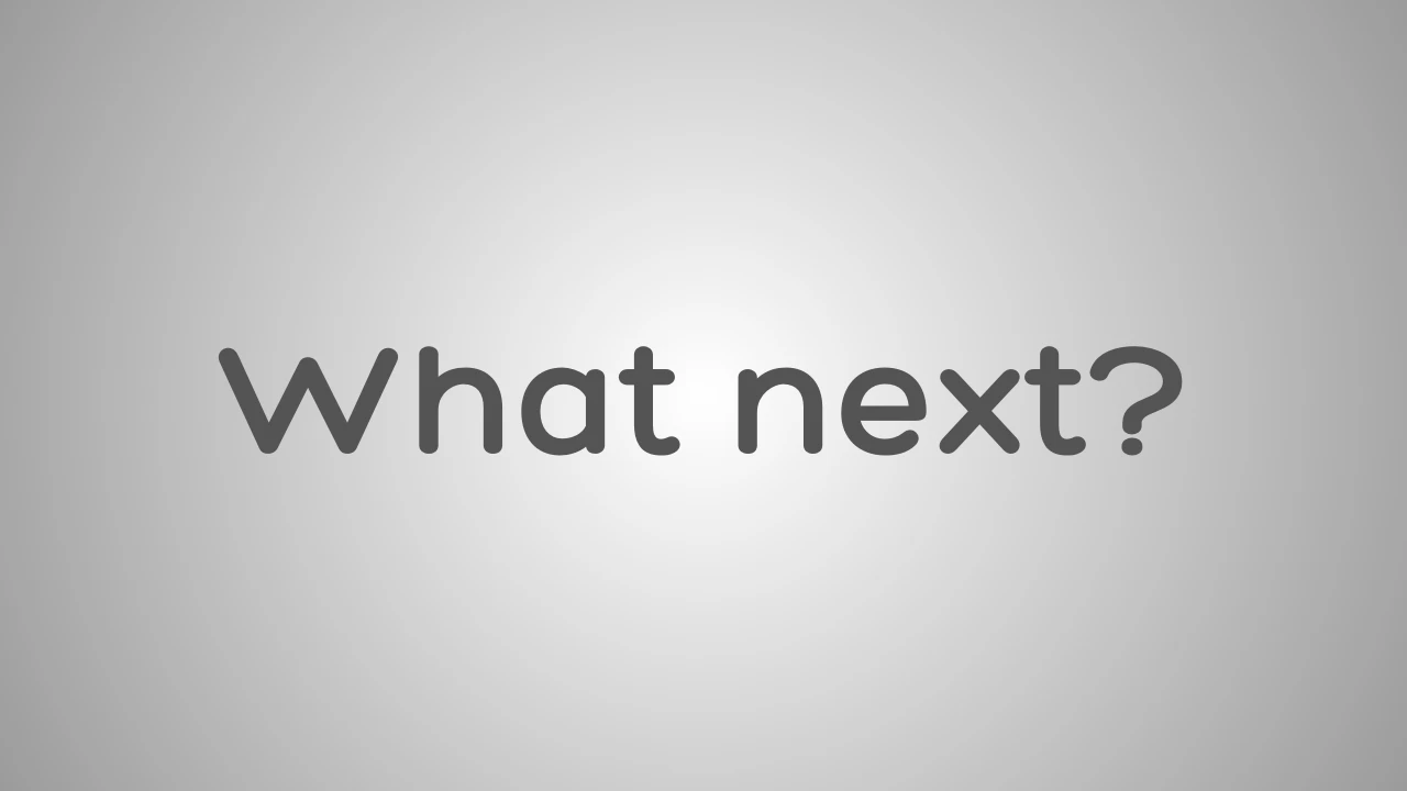 What's next? lesson poster