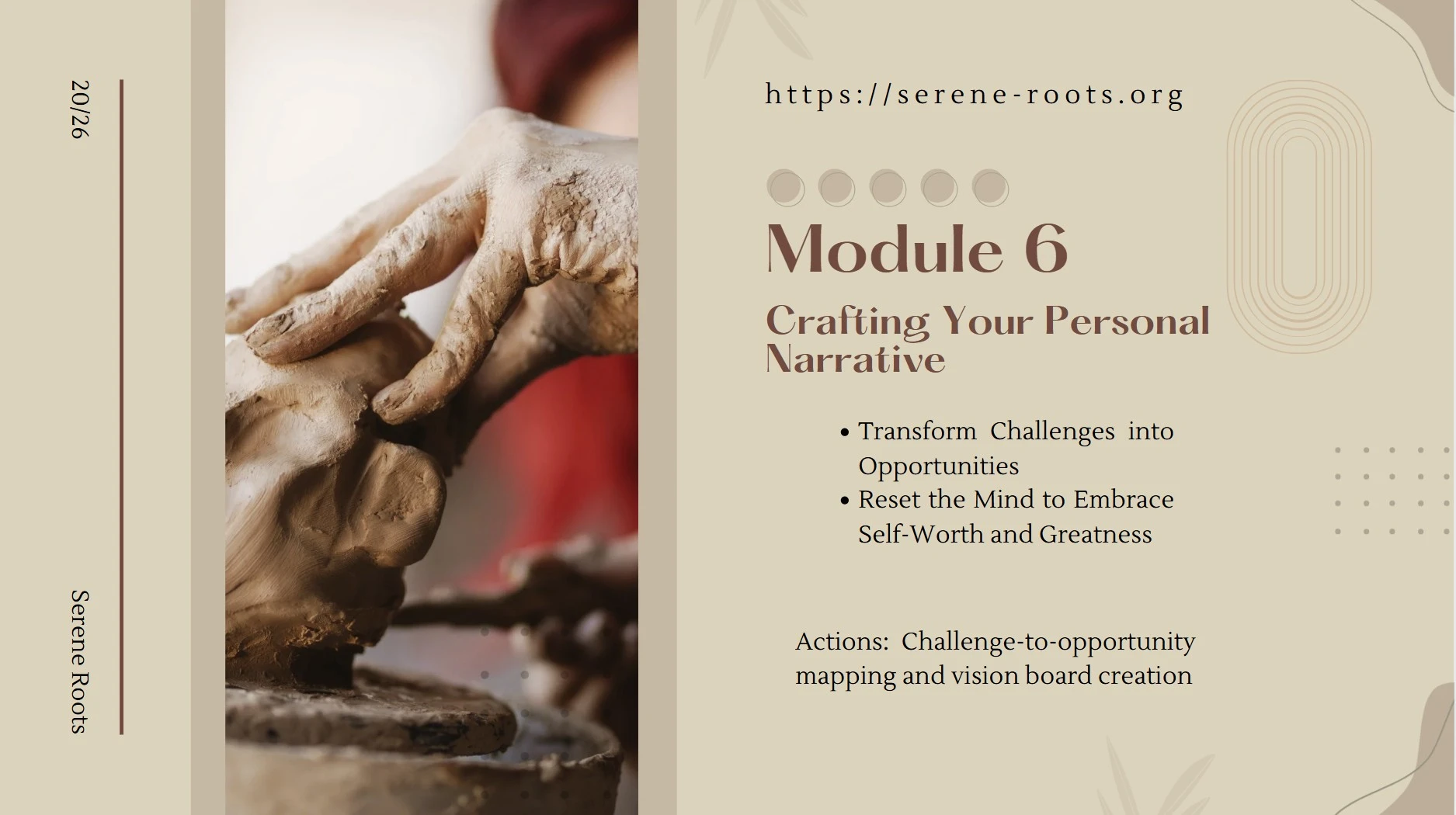 Module 6: Crafting Your Personal Narrative lesson poster
