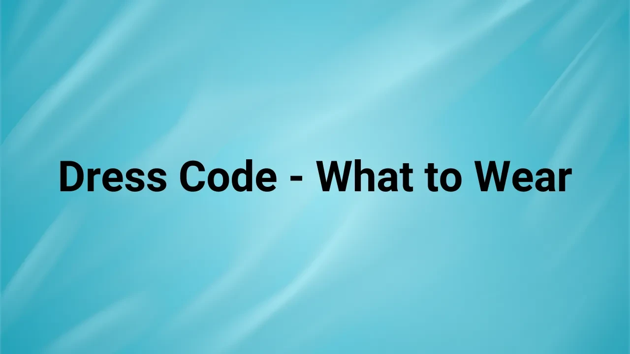 Dress Code - What to Wear lesson poster