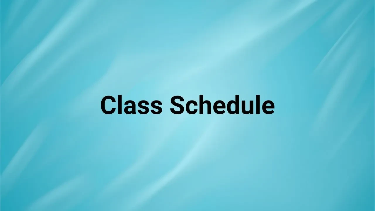 Class Schedule lesson poster
