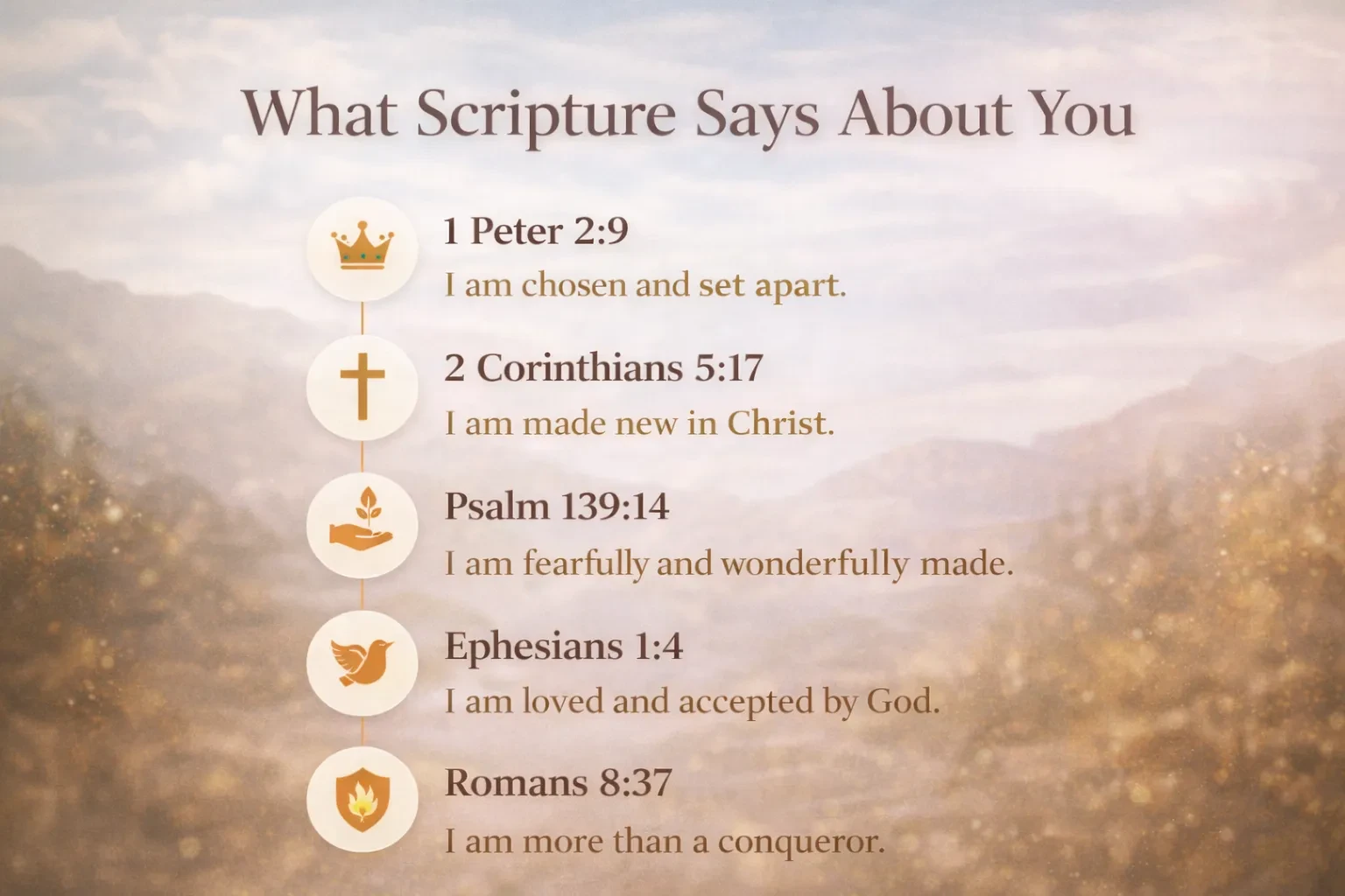 What Scripture Says About You lesson poster