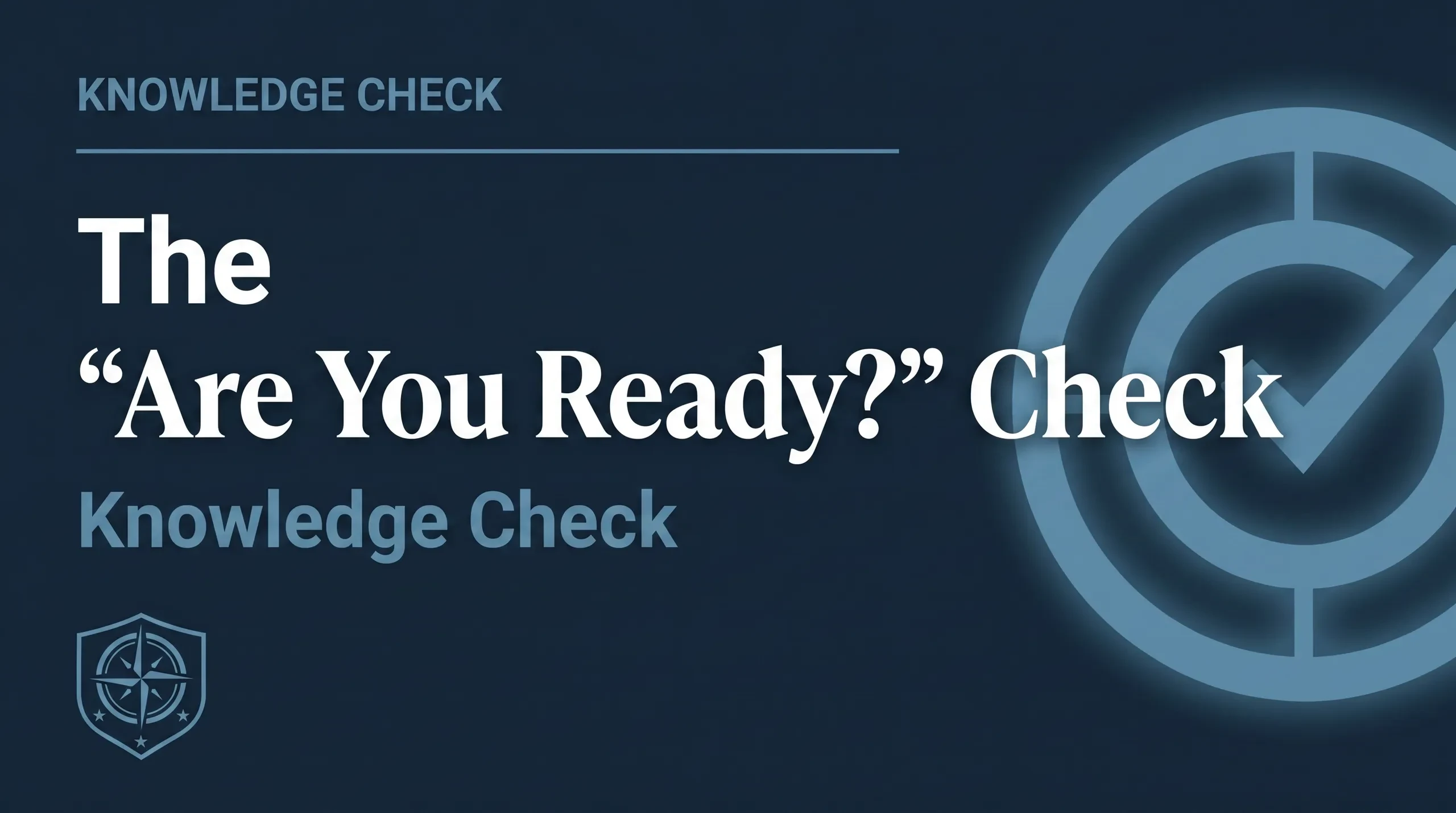 Quiz 0.2: The "Are You Ready?" Check lesson poster