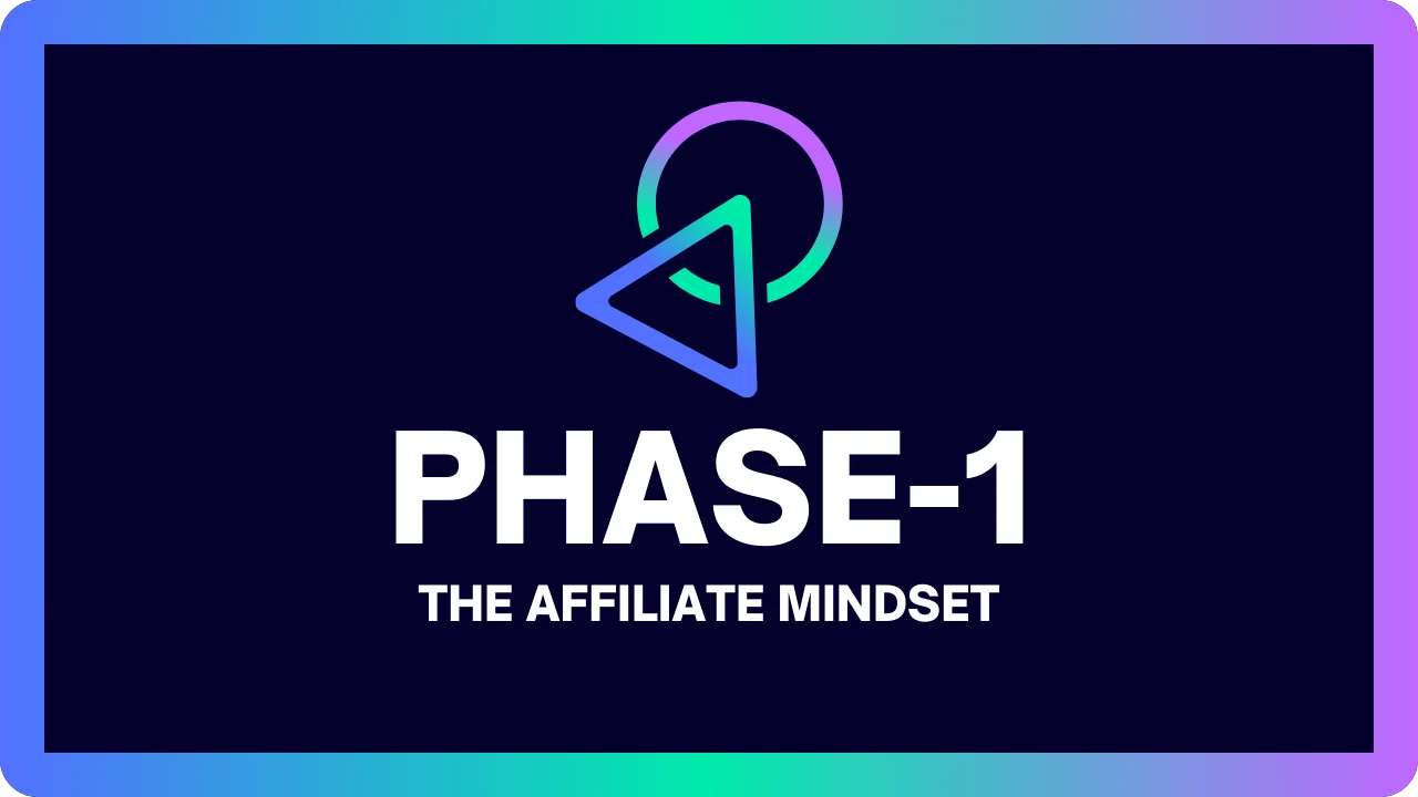 The Affiliate Mindset  lesson poster