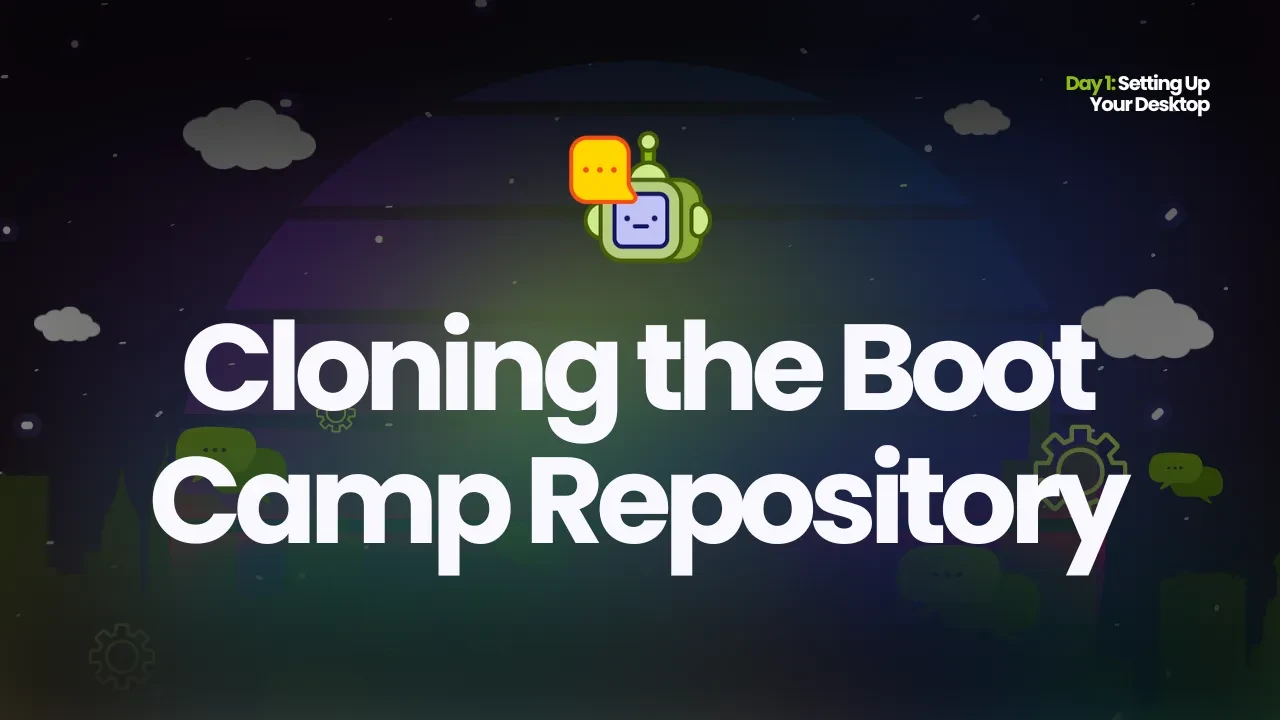 Cloning the Boot Camp Repository lesson poster