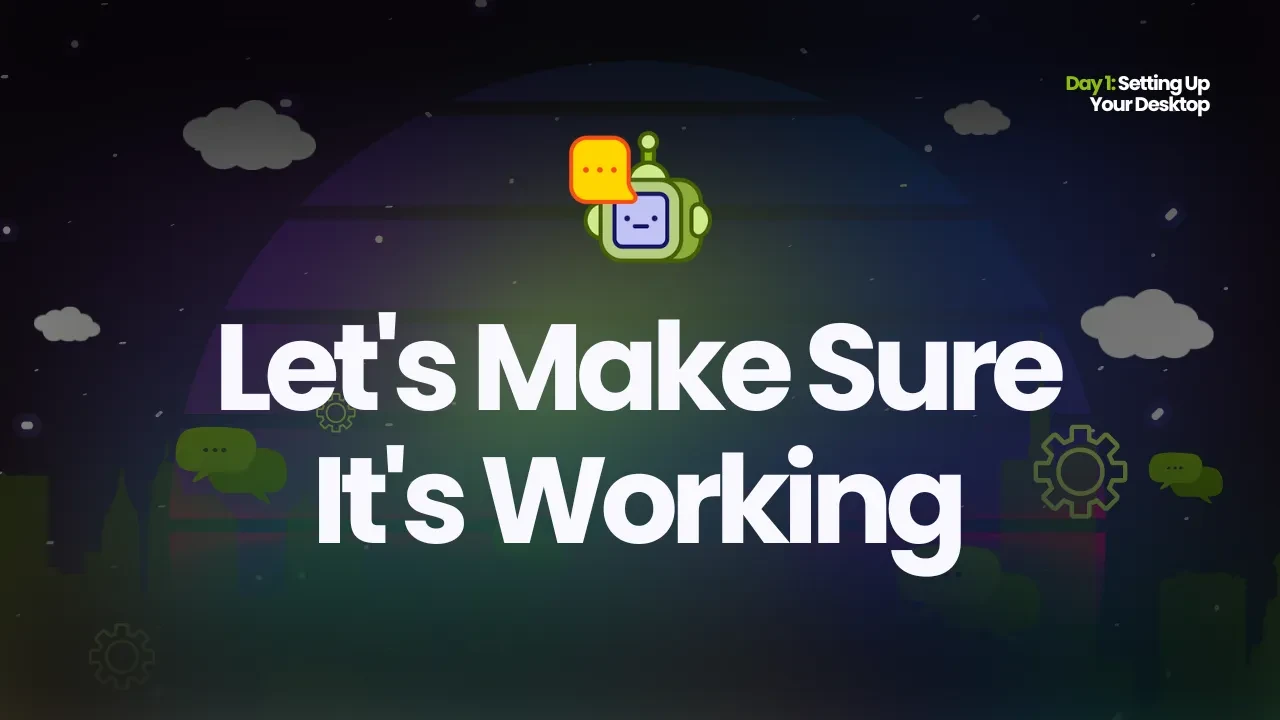 Let's Make Sure It's Working lesson poster