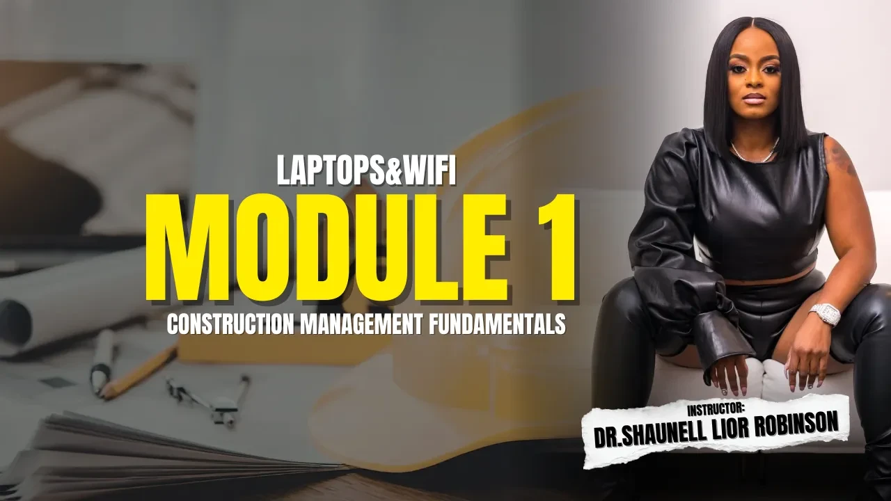 Module 1: Construction Management Fundamentals  lesson poster