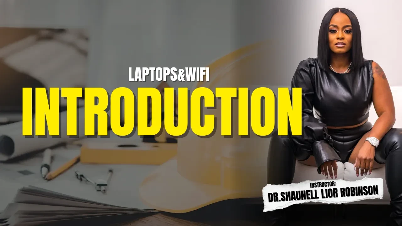 Welcome to Laptops & Wi-Fi – Introduction to Construction Management lesson poster
