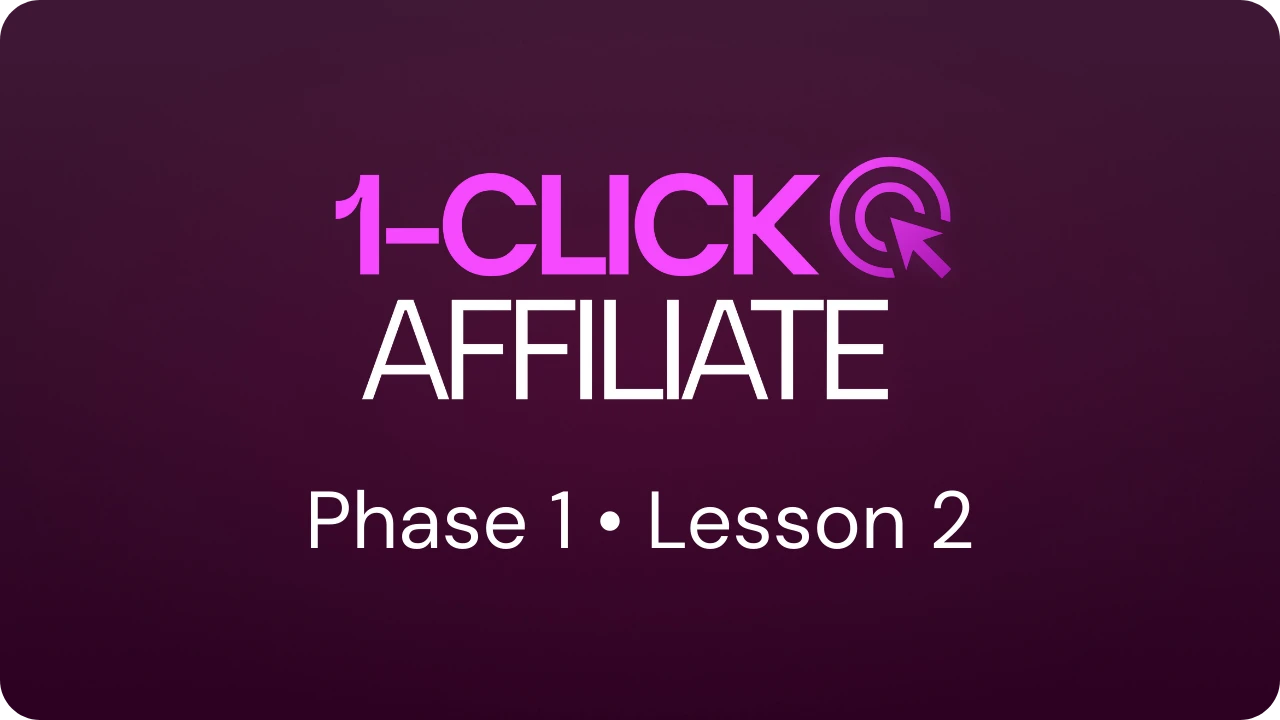 The Affiliate Mindset  lesson poster