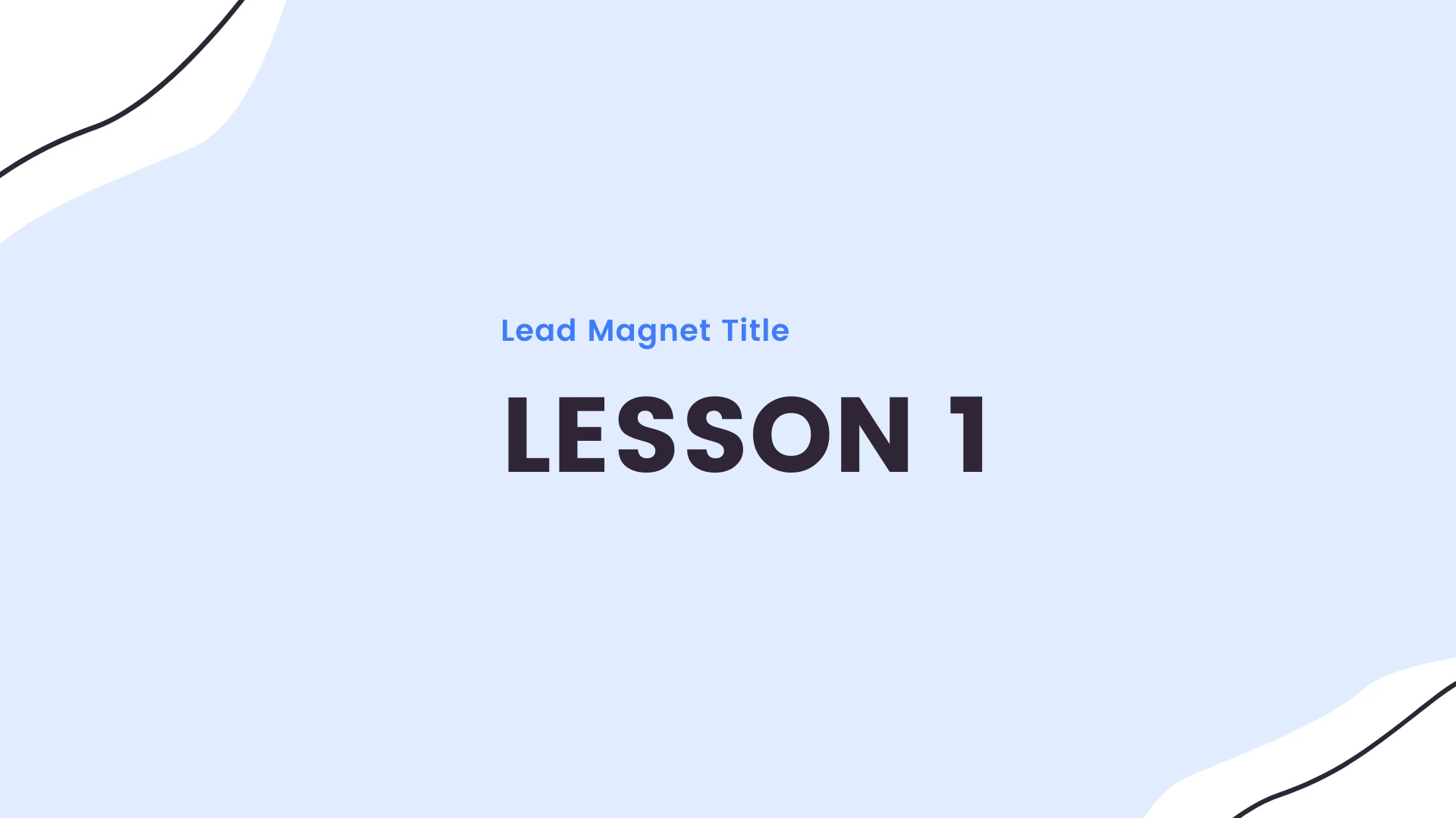 Lesson 1 lesson poster