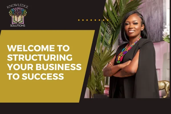 Welcome to structuring your business to success lesson poster