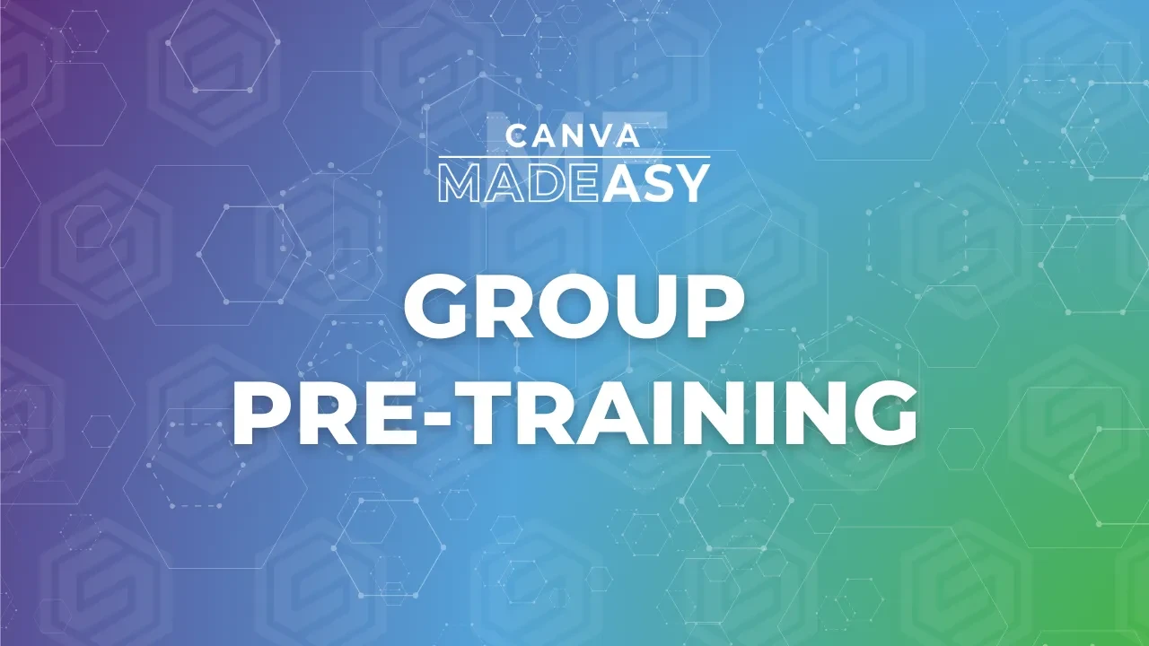 Group Pre-Training lesson poster