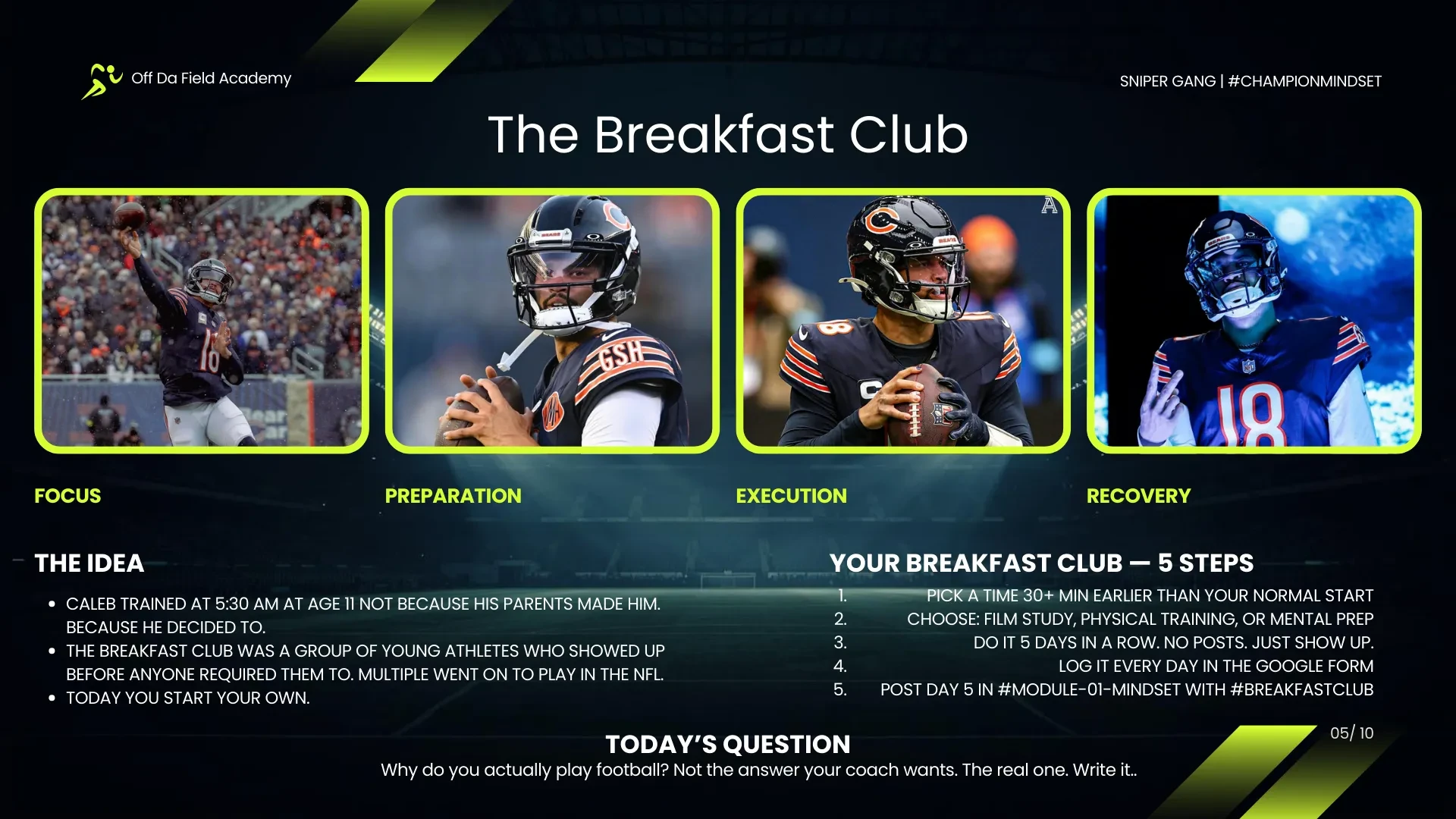 Day 3: The Breakfast Club lesson poster
