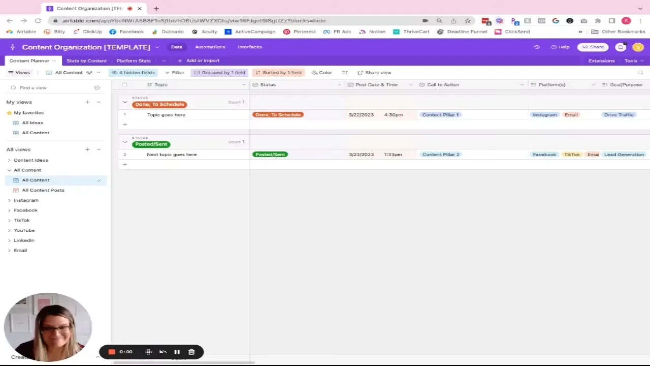 Airtable Template & Overview lesson poster