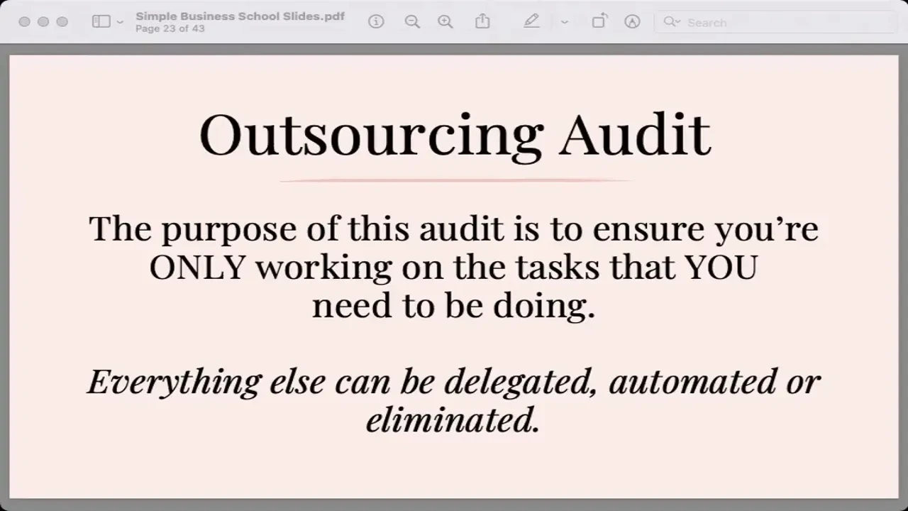 Step 1: Outsourcing Audit lesson poster