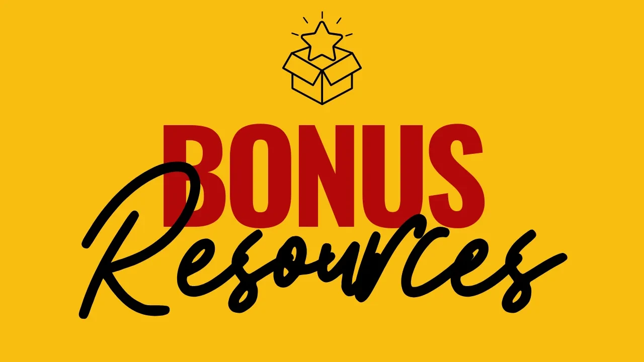 ⭐️ Bonus Resources to Simplify Your Business lesson poster