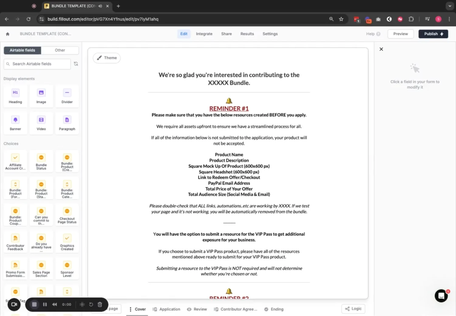Step 2: Download Your Fillout Application Template lesson poster